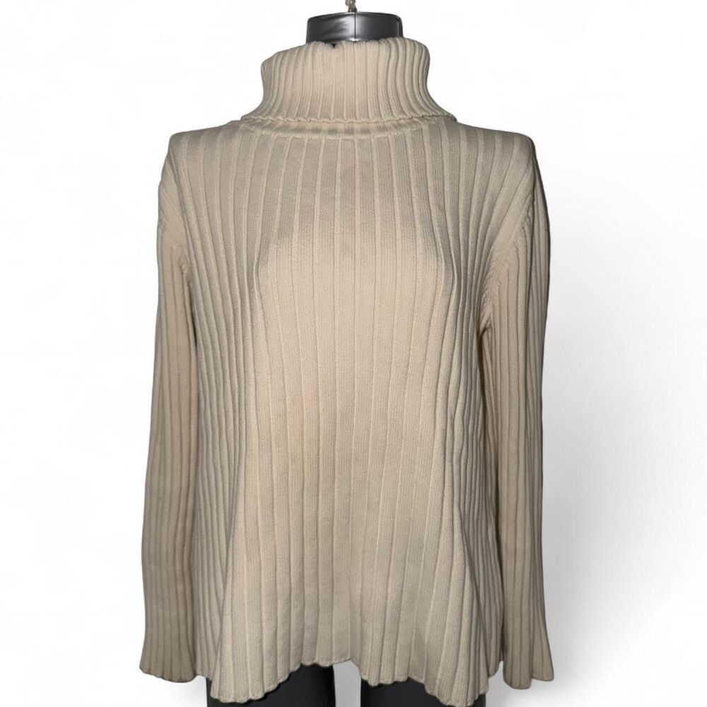 Jones-new-york Women's Cream and Tan Jumper